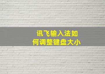 讯飞输入法如何调整键盘大小