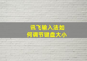 讯飞输入法如何调节键盘大小