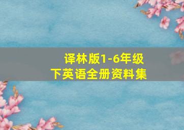 译林版1-6年级下英语全册资料集