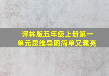 译林版五年级上册第一单元思维导图简单又漂亮