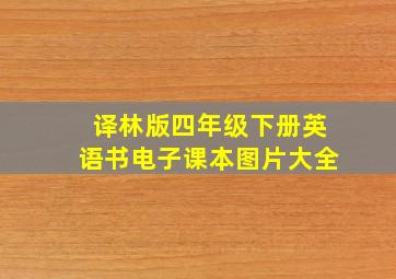 译林版四年级下册英语书电子课本图片大全