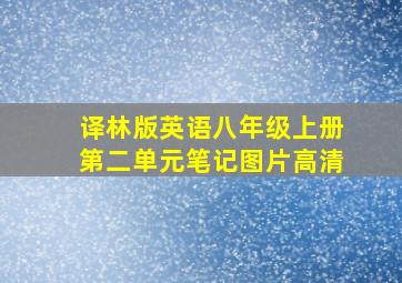 译林版英语八年级上册第二单元笔记图片高清