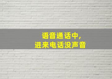 语音通话中,进来电话没声音