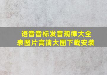 语音音标发音规律大全表图片高清大图下载安装