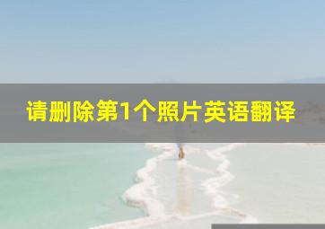 请删除第1个照片英语翻译