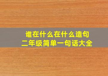 谁在什么在什么造句二年级简单一句话大全