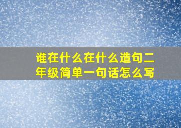 谁在什么在什么造句二年级简单一句话怎么写