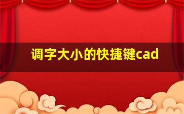 调字大小的快捷键cad