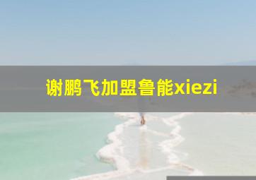 谢鹏飞加盟鲁能xiezi