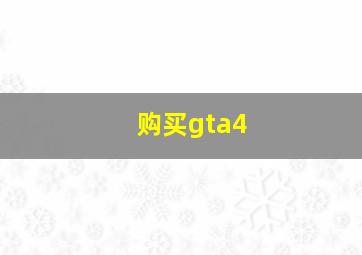 购买gta4