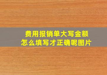 费用报销单大写金额怎么填写才正确呢图片