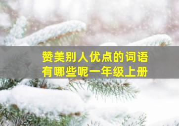 赞美别人优点的词语有哪些呢一年级上册