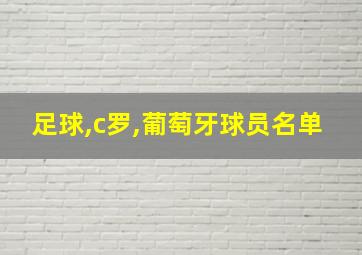 足球,c罗,葡萄牙球员名单