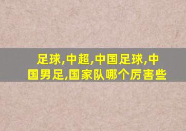 足球,中超,中国足球,中国男足,国家队哪个厉害些