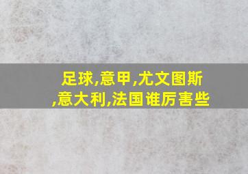 足球,意甲,尤文图斯,意大利,法国谁厉害些