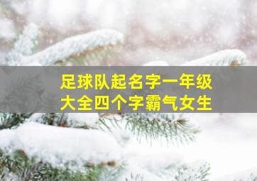 足球队起名字一年级大全四个字霸气女生