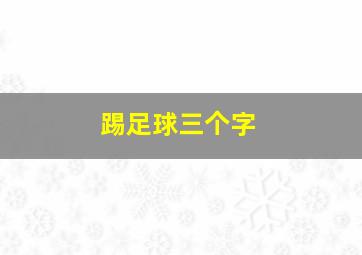 踢足球三个字