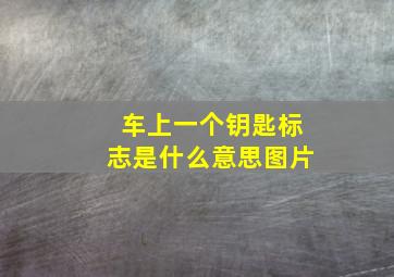 车上一个钥匙标志是什么意思图片