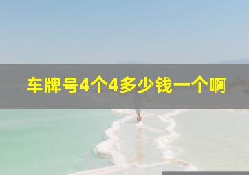 车牌号4个4多少钱一个啊