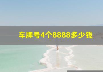 车牌号4个8888多少钱