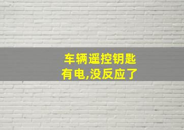 车辆遥控钥匙有电,没反应了