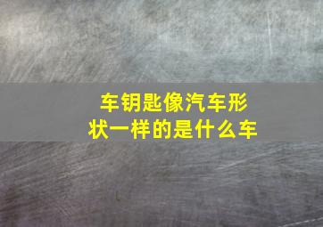 车钥匙像汽车形状一样的是什么车