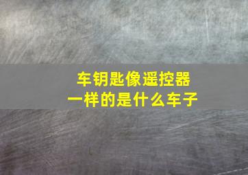 车钥匙像遥控器一样的是什么车子