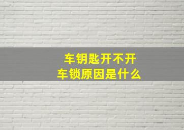 车钥匙开不开车锁原因是什么