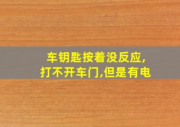 车钥匙按着没反应,打不开车门,但是有电