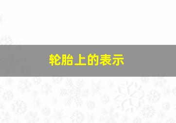 轮胎上的表示