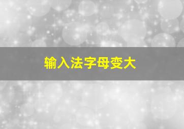 输入法字母变大