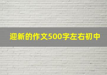 迎新的作文500字左右初中