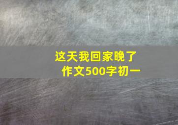 这天我回家晚了作文500字初一