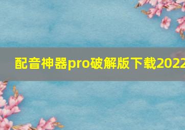 配音神器pro破解版下载2022