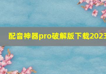 配音神器pro破解版下载2023