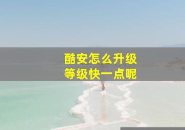 酷安怎么升级等级快一点呢