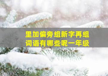 里加偏旁组新字再组词语有哪些呢一年级