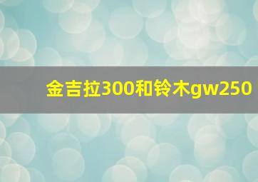 金吉拉300和铃木gw250