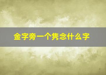 金字旁一个隽念什么字