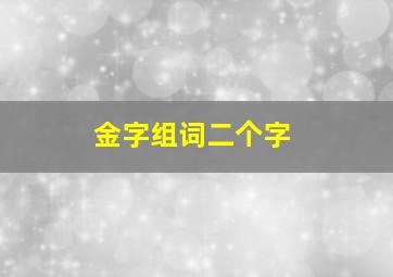 金字组词二个字