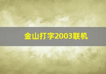 金山打字2003联机