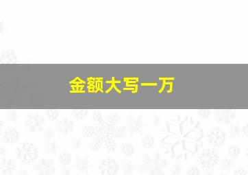 金额大写一万