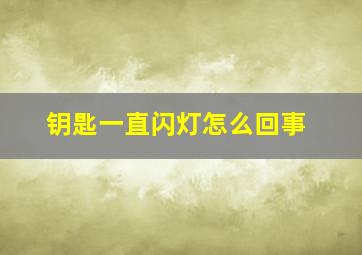 钥匙一直闪灯怎么回事