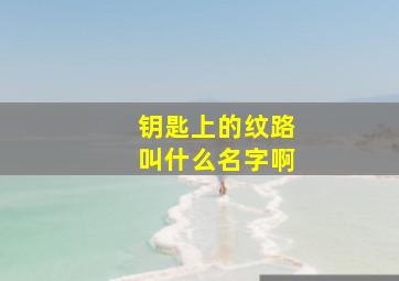 钥匙上的纹路叫什么名字啊