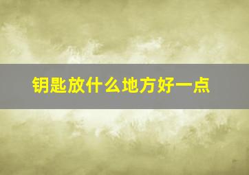 钥匙放什么地方好一点