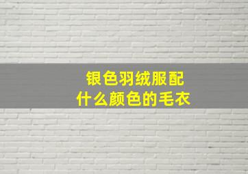 银色羽绒服配什么颜色的毛衣