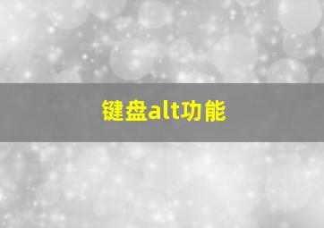 键盘alt功能