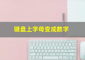 键盘上字母变成数字