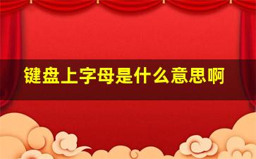 键盘上字母是什么意思啊