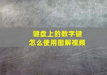 键盘上的数字键怎么使用图解视频